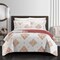 Chic Home Palm Spring 9 or 6 Piece Quilt Set Watercolor Floral Pattern Print Bed In A Bag
